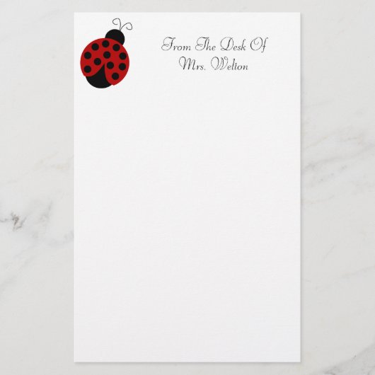 Speciaal Ladybug Stationery Briefpapier (Voorkant)