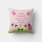 Speciaal " ladybugs & Flowers" Pillow Kussen (Voorkant)