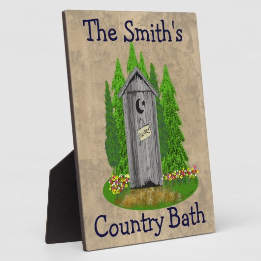 Speciaal landschap Buitenkast Bathroom Plaque Fotoplaat (Zijkant)