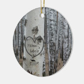 Speciaal landstaal, bijtend, gekerfd, metaalorn keramisch ornament (Links)