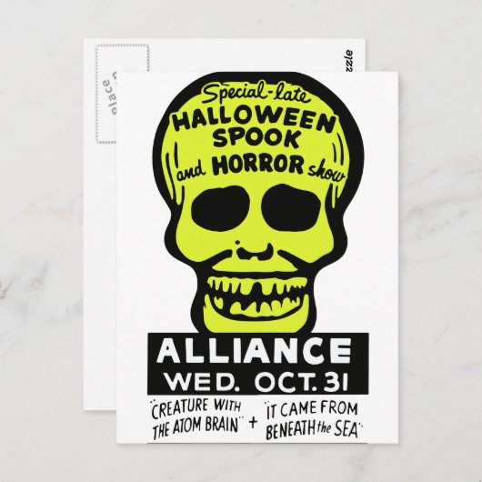 Speciaal Late Spook en Horror Show Briefkaart (Voorkant / Achterkant)