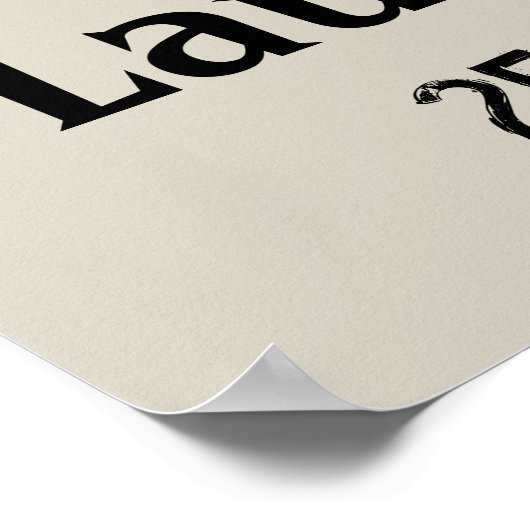 Speciaal Laundromat Art-Poster voor wasruimte Poster (Hoek)