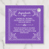 Speciaal lavender Face Cream Bedankjes Labels (Achterkant)