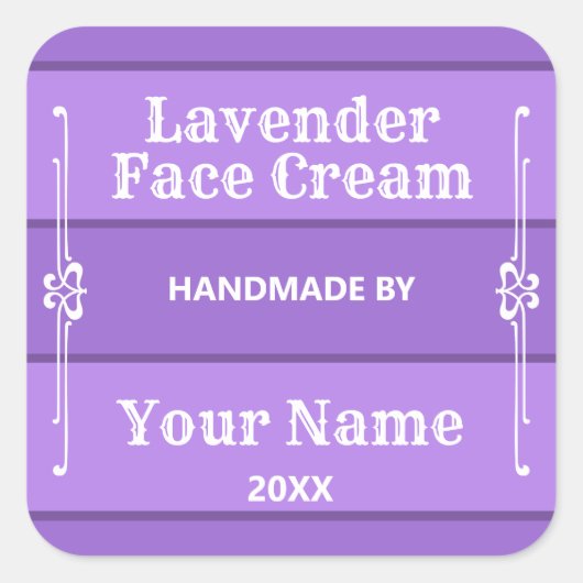 Speciaal lavender Face Cream Vierkante Sticker (Voorkant)
