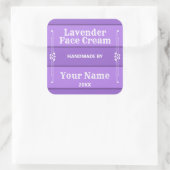 Speciaal lavender Face Cream Vierkante Sticker (Tas)