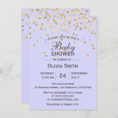 Speciaal Lavender Gold-Baby shower nodigt u uit Kaart (Voorkant / Achterkant)