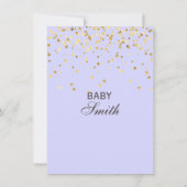 Speciaal Lavender Gold-Baby shower nodigt u uit Kaart (Achterkant)