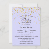 Speciaal Lavender Gold-Baby shower nodigt u uit Kaart (Voorkant)