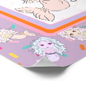 Speciaal lavender Mermaid Birthday Banner Poster (Hoek)