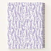 Speciaal Lavender Paars Elegant Floral Notitieboek (Achterkant)