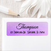 Speciaal Lavender Paars Return-adreslabel Etiket (Insitu)