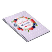 Speciaal lavender Polka Dot Cake Sweets Recippe Notitieboek (Rechterzijde)