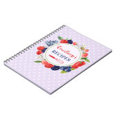 Speciaal lavender Polka Dot Cake Sweets Recippe Notitieboek (Linkerzijde)