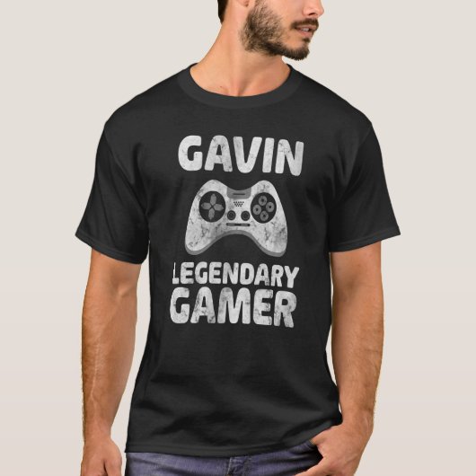 Speciaal Legendary Gamer Shirt Gavin Name Vide (Voorkant)