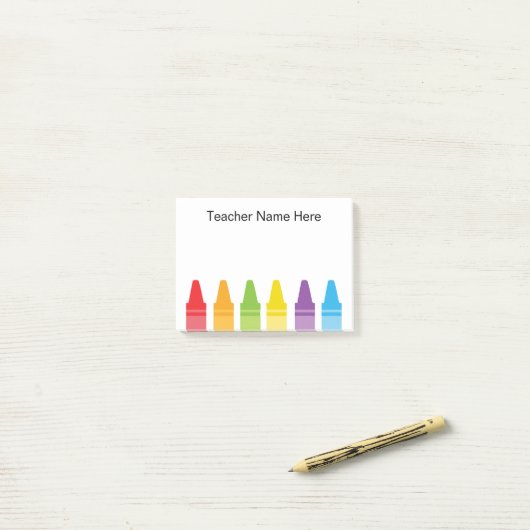 Speciaal leraar Crayon Post-it® Notes (Op bureau)