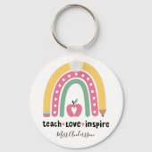 Speciaal leraar Gift Teach Love Inspire Sleutelhanger (Voorkant)