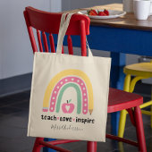 Speciaal leraar Gift Teach Love Inspire Tote Bag