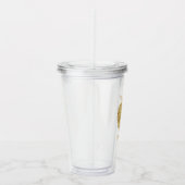 Speciaal leraar Gold Faux Sequin Apple Acryl Drinkbeker (Rechts)