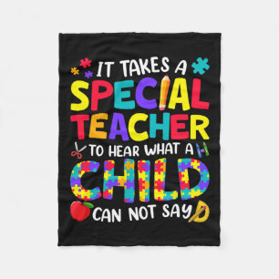 Speciaal Leraar Om Te Horen Wat Een Kind Autisme B Fleece Deken