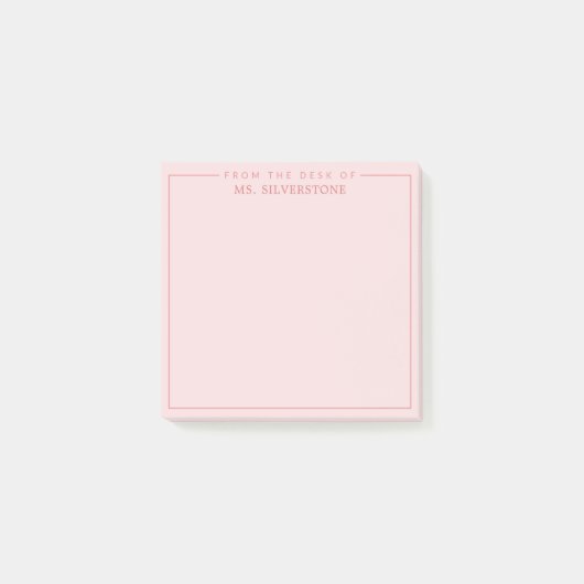 Speciaal leraar van het bureau Roze Post-it® Notes (Voorkant)