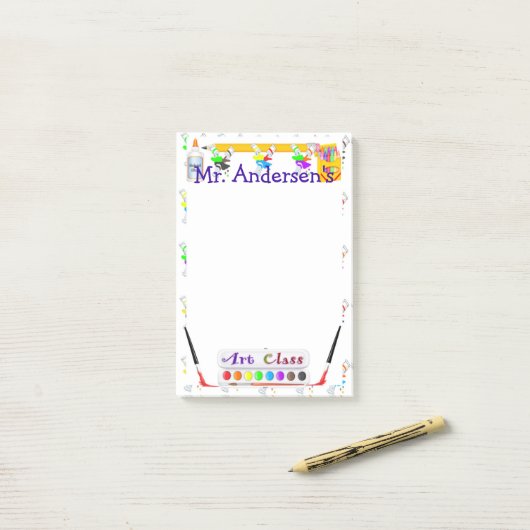 Speciaal leraren Kunstklasse Post-it® notes (Op bureau)