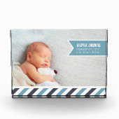 Speciaal leveringsblauw | Baby geboortelasta's en Fotoblokken (Voorkant)