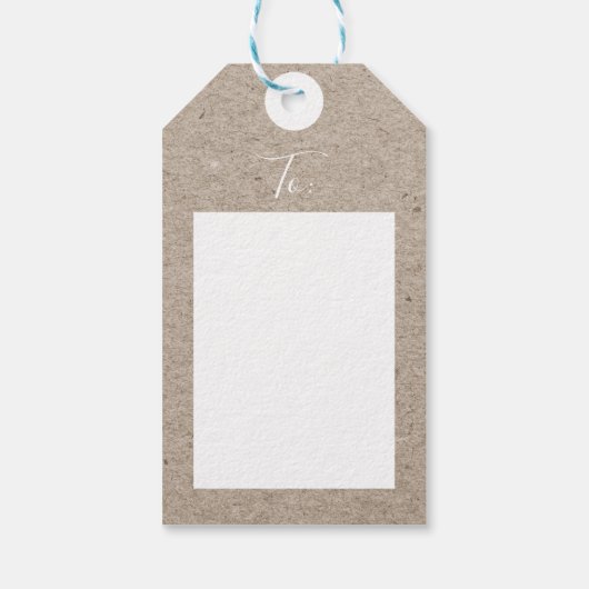 Speciaal leveringspakket van Kraft-papier Cadeaulabel (Achterkant)