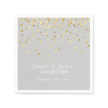 Speciaal LIGHT GRAY Gold Confetti Wedding
