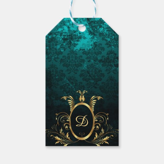 Speciaal Lijst van Luxury Damask Cadeaulabel (Voorkant)