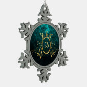 Speciaal Lijst van Luxury Damask Tin Sneeuwvlok Ornament (Links)