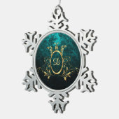 Speciaal Lijst van Luxury Damask Tin Sneeuwvlok Ornament (Rechts)