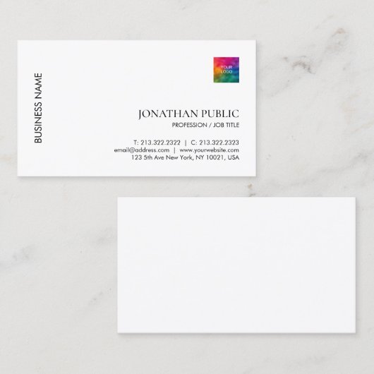 Speciaal Logo Sjabloon Professional Elegant Visitekaartje (Voorkant / Achterkant)