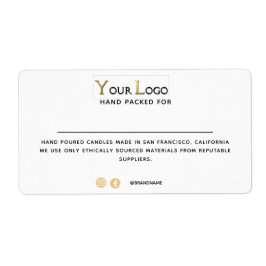 Speciaal Logo Social Media White Shipping Etiket