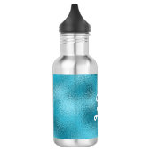 Speciaal logo van een blauw metaalbedrijf waterfles  (Links)