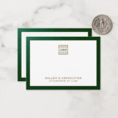 Speciaal Logo van Luxury Company Notitiekaartje (Voorkant / Achterkant in situ)