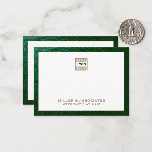 Speciaal Logo van Luxury Company Notitiekaartje (Voorkant / Achterkant in situ)