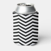 Speciaal Logo zwart/wit Chevron Branded Blikjeskoeler (Blikje Achterkant)