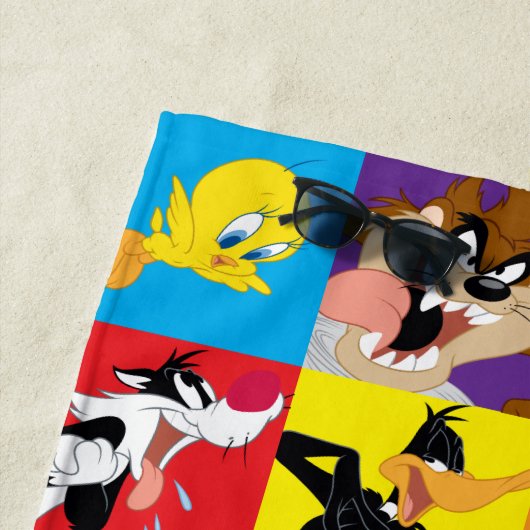 Speciaal LOONEY TUNES™ Character Grid Strandlaken (In situ)