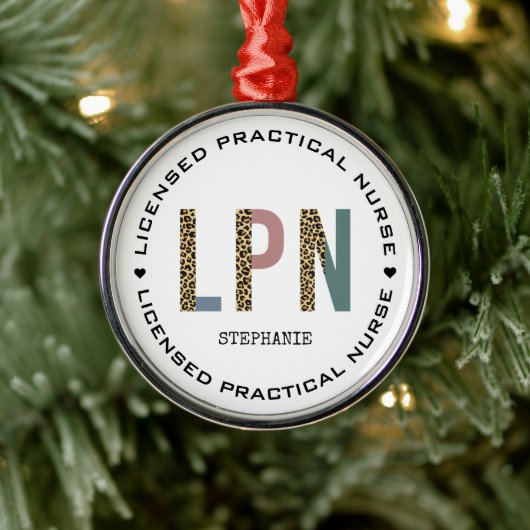 Speciaal LPN-gelicentieerde praktijkverpleegkundig Metalen Ornament (Boom)