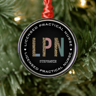 Speciaal LPN-gelicentieerde praktijkverpleegkundig Metalen Ornament