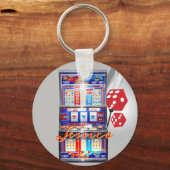 Speciaal Lucky Slot Machine Sleutelhanger Silver (Voorkant)