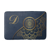 Speciaal Luxe Gold Mandala Art Blue Badmat (Voorkant)
