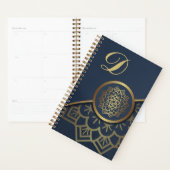 Speciaal Luxe Gold Mandala Art Blue Planner (Display)