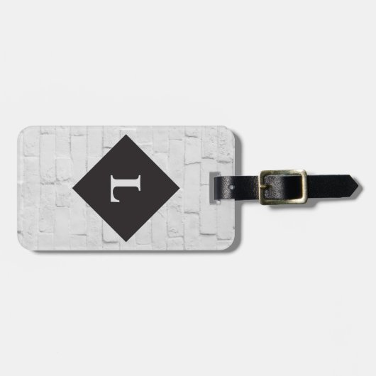 Speciaal Luxurous White Brick-bagagelabel Bagagelabel (Voorkant horizontaal)