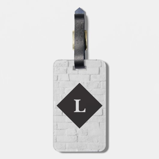 Speciaal Luxurous White Brick-bagagelabel Bagagelabel (Achterkant verticaal)