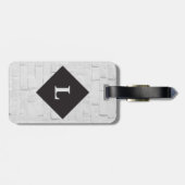 Speciaal Luxurous White Brick-bagagelabel Bagagelabel (Achterkant horizontaal)