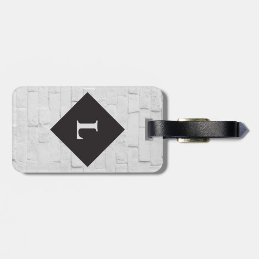 Speciaal Luxurous White Brick-bagagelabel Bagagelabel (Achterkant horizontaal)