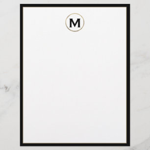 Speciaal Luxury Monogram Initiaal Letterhead Briefhoofd