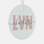 Speciaal LVN-gelicentieerd grafisch verpleegster Glas Ornament (Voorkant Rechts)