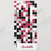 Speciaal magenta rood geometrisch Bladwijzer (Voorkant / Achterkant)